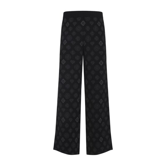 Casablanca Black Jacquard Trousers With Grey Logo Pattern - NWT